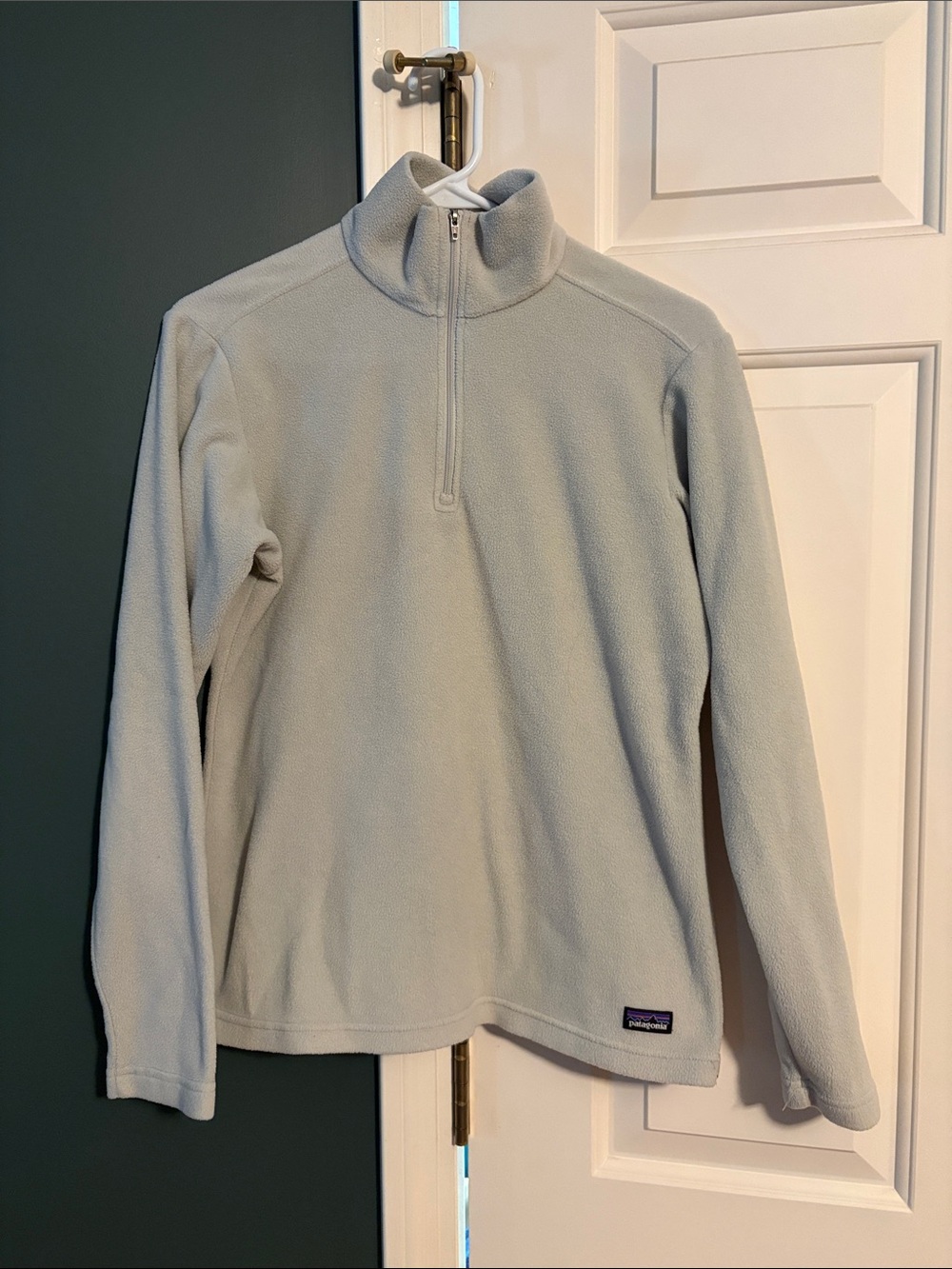 Patagonia Womens Light Gray Half-Zip Fleece Pullover